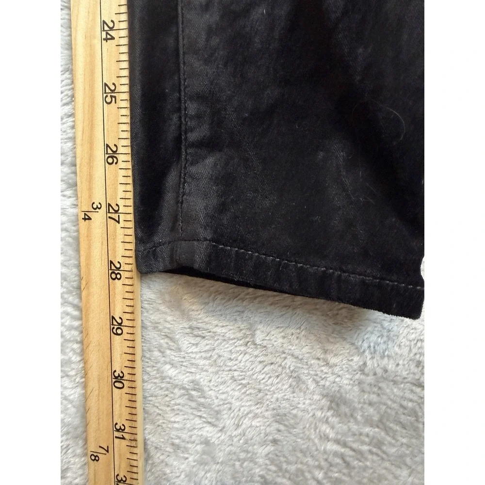 7 For All Mankind Pants Women's Sz 25 The Ankle Skinny Black Velvet Stretch NWT